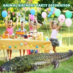 Giant Inflatable Alligator Pool Float,84 inch Animal Themed Pool Toy Ballons …
