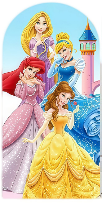Princess Castle Girls Birthday Arch Backdrop Cover Party Photo Background Decor
