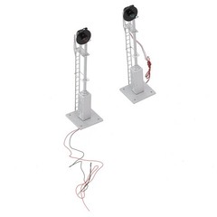 HO Scale Model Railroad Two-lights Searchlight Signal Fine Metal Cabinet #05
