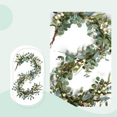 CIR OASES 6FT Spring Garland with Eucalyptus White Berry Artificial Summer Sp…