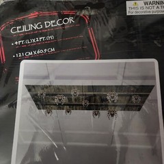 4 Packs Halloween Decoration Ceiling Decor 4′ X 2′ Spiders Fan