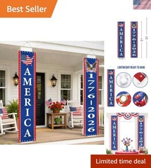 Bold Red, White & Blue Hanging Flags – 250th Anniversary Decor for All Occasions