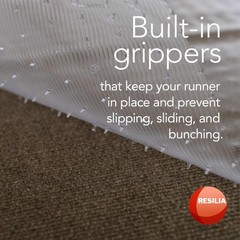 RESILIA Low-Pile Carpet Runner – Non Slip 2’3″ x 12′ (Rectangular), Clear