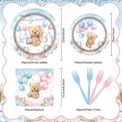 Can Barely Wait Baby Shower Disposable Tableware Set (Plates, Napkins, Forks)