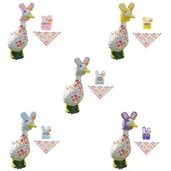 2 Pieces Easter Bunny Porch Goose Outfit Adjustable Bunny Hat Colorful Egg Scarf