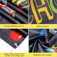 Back To School Banner Welcome Back To School Door Cover Backdrop Polyester Hangi