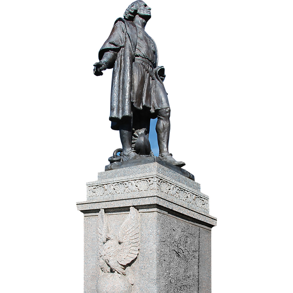 Removed Bronze Christopher Columbus Taken Down Statue Cardboard Cutout Stand up