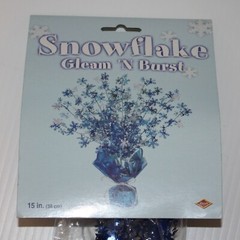 Beistle Snowflake Gleam ‘N Burst Centerpiece 15″ in Blue & Silver New in Package