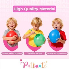 Balloons Assorted Colors 100 Pack 12 Inch Colorful Rainbow Round Bright Latex…