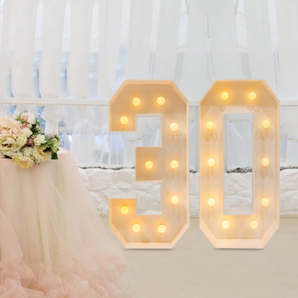 30 Light Up Numbers 30th Birthday Party Decoration Light Up Numbers for Birthday