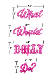 Dolly Parton What Would Dolly Do? Pink Air Fill Balloon Banner