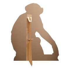 Chimpanzee Monkey Animal Cardboard Cutout with Free Mini Standee Wildlife