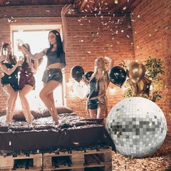3.7 ft 70s Themed Party Decorations Disco Ball Cardboard Cutout Stand-up