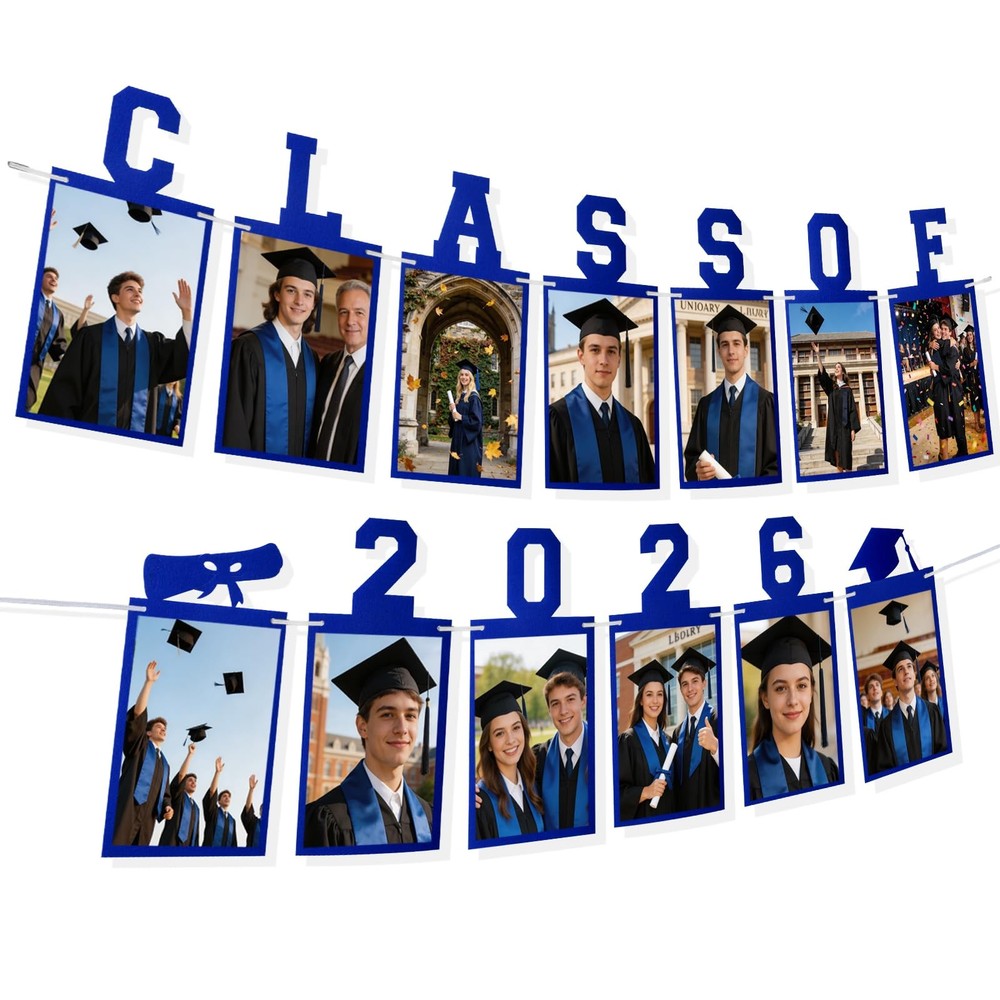 Graduation Decorations 2026 Class of 2026 Graduation Photo Banner Pre-Strung …