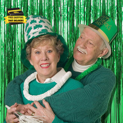 2 Pack Green Streamers Backdrop Jungle Party Decorations Foil Fringe Backdrop Cu