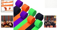 Versatile Crepe Paper Streamers – 8 Rolls, 656ft for Birthday & Holiday Events