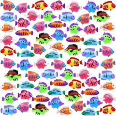 36Pcs Plastic Tropical Mini Fish Toy Set for Children’S Party Supplies and Decor