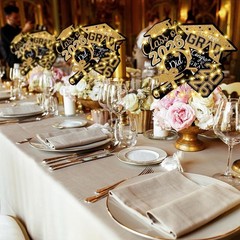Graduation Decorations Class of 2026-30Pcs Black and Gold Graduation Table Cente