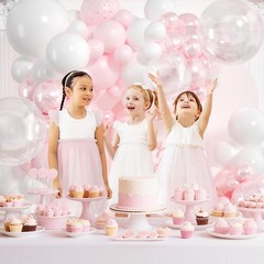 Pink Balloon Arch Kit 177Pcs Double Stuffed Pearl & White Balloons – Wedding