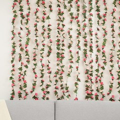 2Pcs 16.4Ft Flower Garland Artificial Rose Vines for Bedroom, Cute Fake Hanging