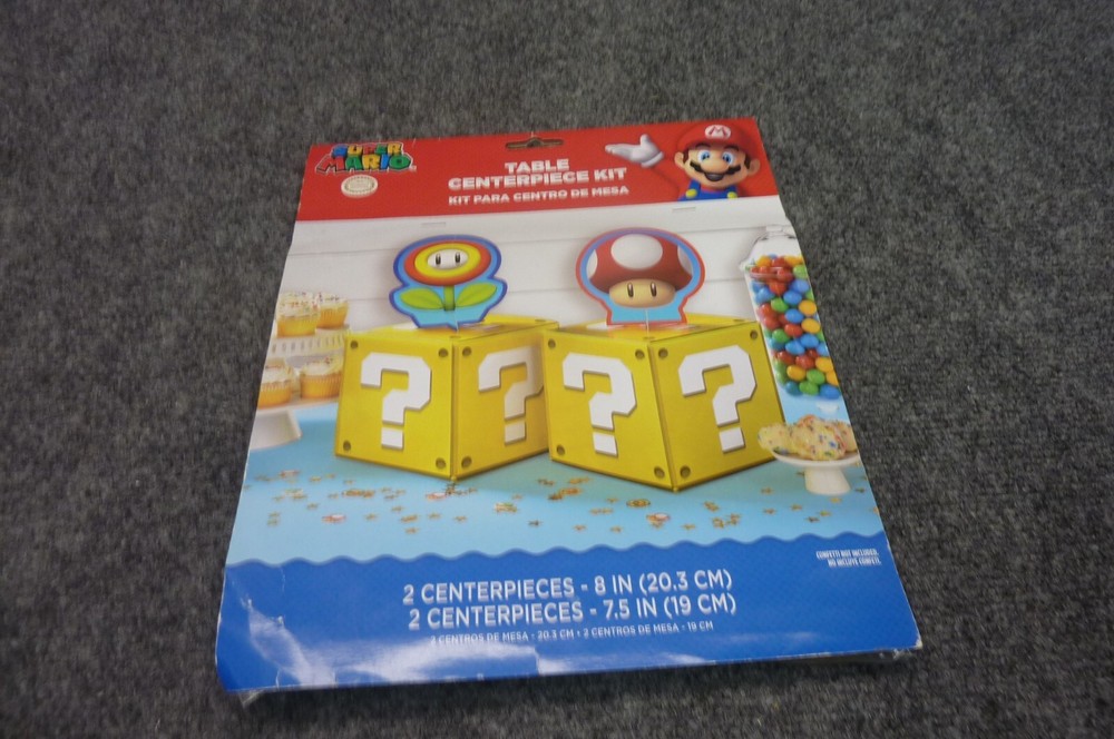 Super Mario Brothers Table Decorating Kit Birthday Party Center
