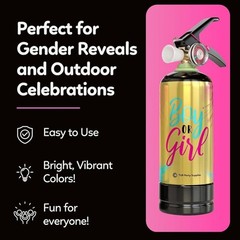 Pink Baby Gender Reveal Fire Extinguisher – Eco-Friendly Powder Spray