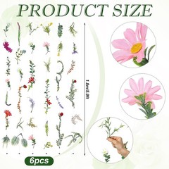 6 Pcs 35.4 ft Flower Garlands Artificial Wildflower Vines Floral Hanging