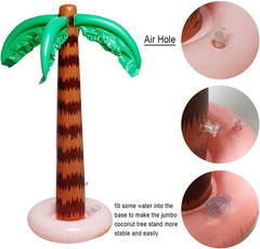 Inflatable Palm Tree Decoration, 2 Pack Jumbo Coconut Trees Beach Backdrop Favor