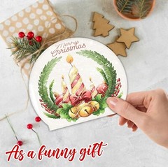 Christmas Candles Table Wooden Decor – Merry Christmas Crystal Ball Plaque With