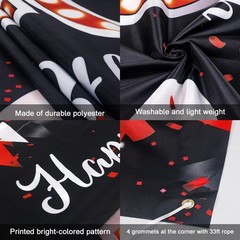 JOYKY Out Single Digits I’m 10 Banner, Red Black Happy 10th Birthday 10