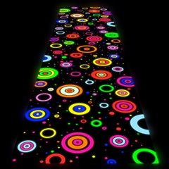 Glow in the Dark Neon Party Decorations Lights 118 x 39 Inch Wall Room Party