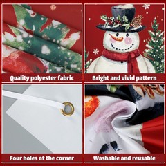 Christmas Front Door Cover Snowman Door Cover Banner Merry Christmas Door Hangin