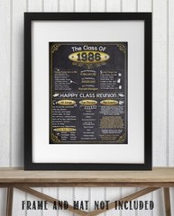 High School Reunion Class 1986 – 11×14 Unframed Poster Perfect Party Decoration
