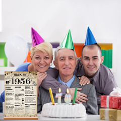 70Th Birthday Party Decorations, Vintage Back in 1956 Poster Acrylic Sign with S