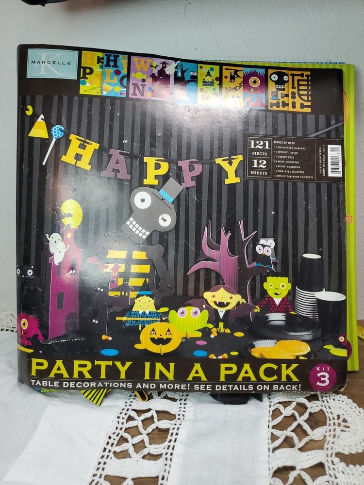 Halloween Decorations Activity Set Party In A Pack Opened Slightly