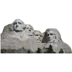 H13015 Mount Rushmore Cardboard Cutout Standup