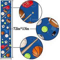 All Star Sport Ball Table Runner for Sports Themed Birthday Party Decorations