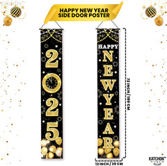, Xtralarge Happy New Year 2025 Banner – 72X12 Inch | Happy New Year Banner