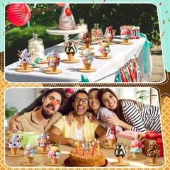 8 Pcs Summer Ice Cream Table Decorations Wooden Ice Cream Cone Table Centerpi…