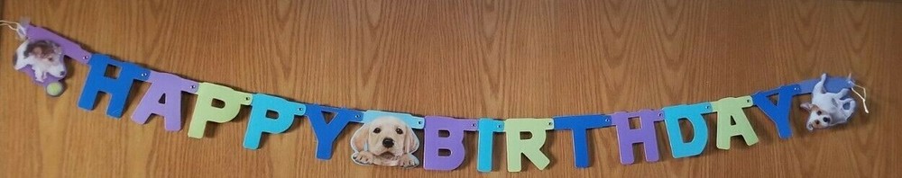 Happy Birthday Pets Dogs Banner, Decoration Puppy