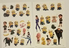 Minions FUN PACK decals posters tattoos stickers & sticker album NEW