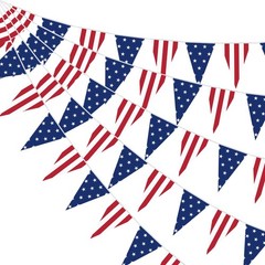 Heartome 100Ft 4Th Of July Decorations 60Pcs 7.8 X 11.8 Inches Pennant American