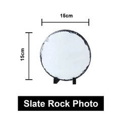Sublimation Blank – round Rock Slate Photo Plaque Picture Frame, Customized Phot