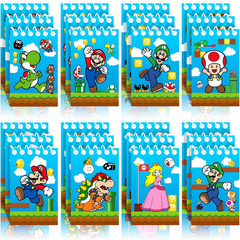 Mario Birthday Party Supplies, 24Pcs Mini Notepads for Mario Birthday Party, Goo