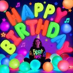 43 Pcs Neon Birthday Party Decorations Glow in the Dark Party Supplies Happy Bir