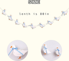 Goose Theme Banner – Goose Baby Shower Garland,One Silly Goose Blue Gingham Styl
