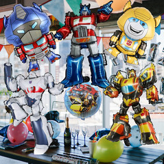 6 transformers foil balloon party happy birthday supplies decoration bumblebee