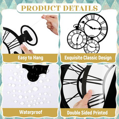Wonderland Tea Party Decoration Clock Hanging Banners Wonderland Spring Themed G