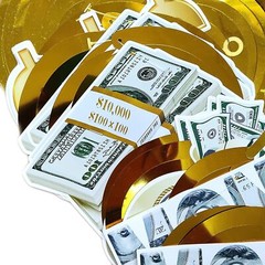 Money Theme Decoration KIT Bill Dollar Signs Birthday Banner & Hanging Swirls…