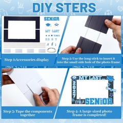 2027 Senior Photo Booth Props Set 32 x 21 Inch My Last Senior Photo Booth Fra…